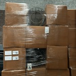 Ca. 21x Hanglamp/lampenkap metaal Crate & CarGo